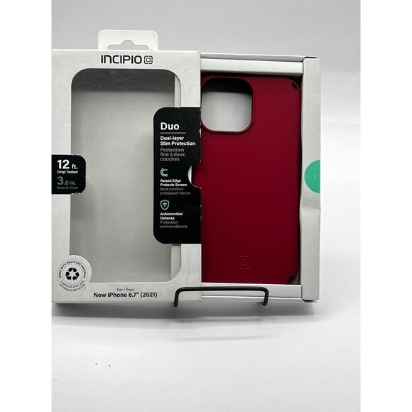 Incipio Duo Dual-Layer Case for iPhone 13 Pro Max Red MagSafe & 5G Compatible - Picture 2 of 4